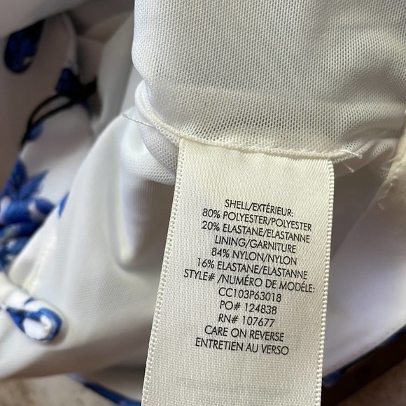 Floral Blue Women's Crop Top - Picture 12 of 13